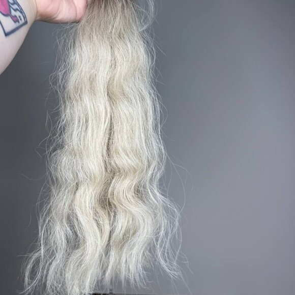 Human haircut ponytail 18 inches south slavic hair